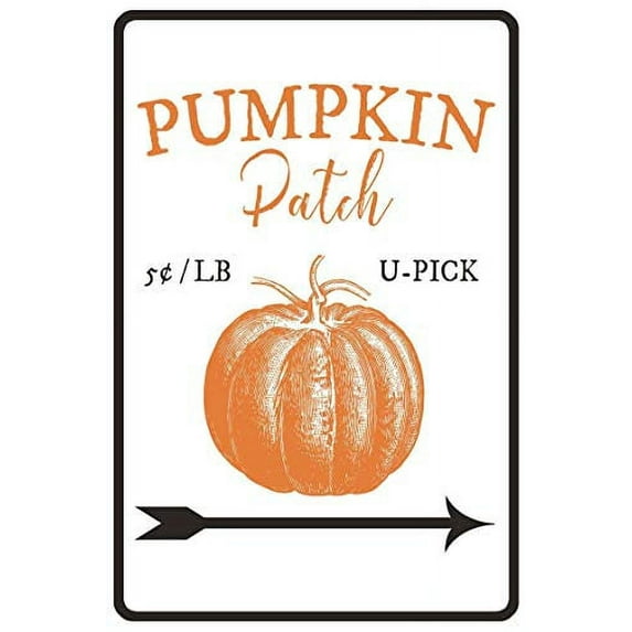 New Metal Sign Aluminum Sign Pumpkin Patch Sign Decor Easter Lover Fall Sign for Outdoor & Indoor 12" x 8"