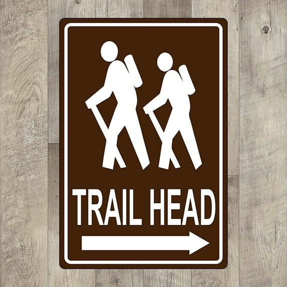 New Metal Sign Aluminum Sign Street Sign Trailhead Hiking Pet Sign for Yard Garage Driveway House Fence for Outdoor & Indoor 8"x12"