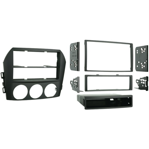 Metra 99-7506 Aftermarket Single/Double-DIN Stereo Installation Kit for 2006 Through 2008 Mazda MX-5 Miata; Matte Black