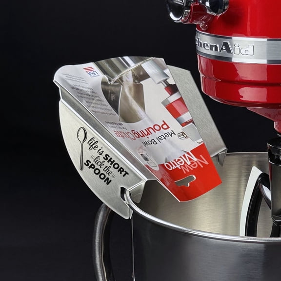 New Metro Design Pouring Chute Stand Mixer Replacement Pouring Shield with Unique Laser Etched Motto, Life is Short, Lick the Spoon