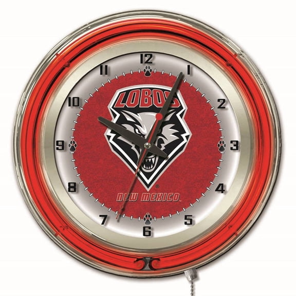New Mexico Lobos 19" Neon Wall Clock