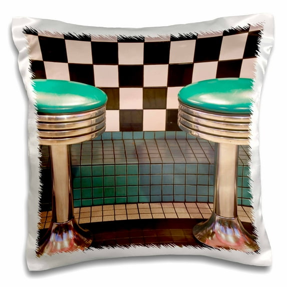 3drose, New Mexico, Albuquerque, 66 Diner, Route 66 - Us32 Mde0054 - Michael Defreitas, 16x16 inch Pillow Case