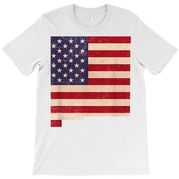 New Mexico American Flag Vintage, Retro State Pride Graphic G22057 Unisex T-Shirt, Up to Size 5XL