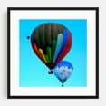thumbnail image 1 of New Mexico Balloon Festival Skyward Journey - Albuquerque New Mexico Photography Hot Air Balloon Geometric Skyline Summer Scenic Travel Poster Black Framed Wall Art Print 16 x 16 inches, 1 of 3