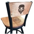thumbnail image 1 of L038 New Mexico 36" Swivel Bar Stool with Black Wrinkle Finish and a Laser Engraved Back, 1 of 7