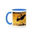 thumbnail image 1 of 3dRose, New Mexico, Bosque Del Apache NWR. Sandhill cranes backlit at sunset., 11oz Two-Tone Blue Mug, 1 of 3