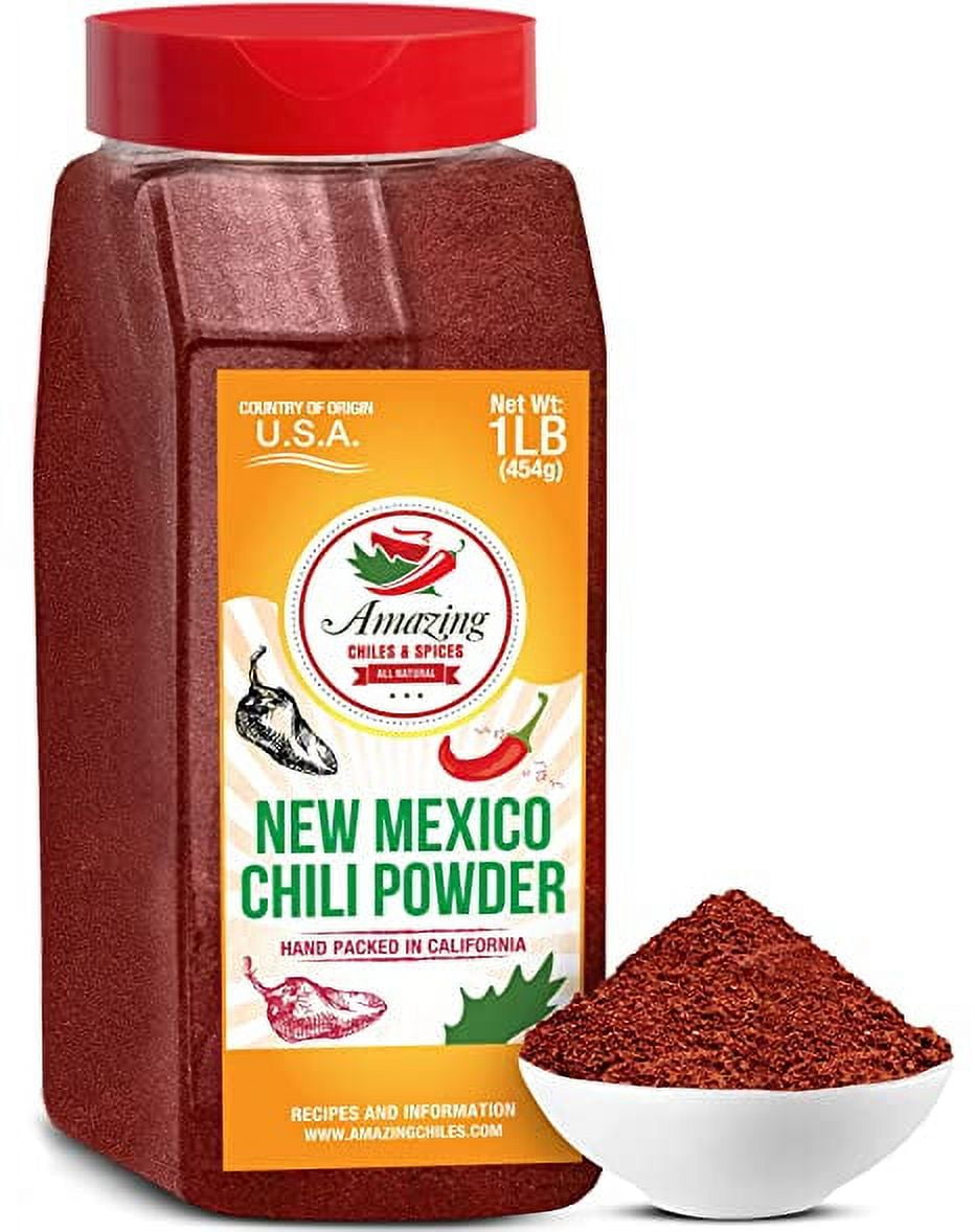 New Mexico Chili Powder 16 oz All Natural, Rich Smoky Flavor and Mild Heat. Use For Meat Rubs