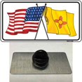 thumbnail image 1 of New Mexico Crossed US Flag Novelty Metal Hat Pin 1.5" x 0.75" Hat Pin (PIN), 1 of 1