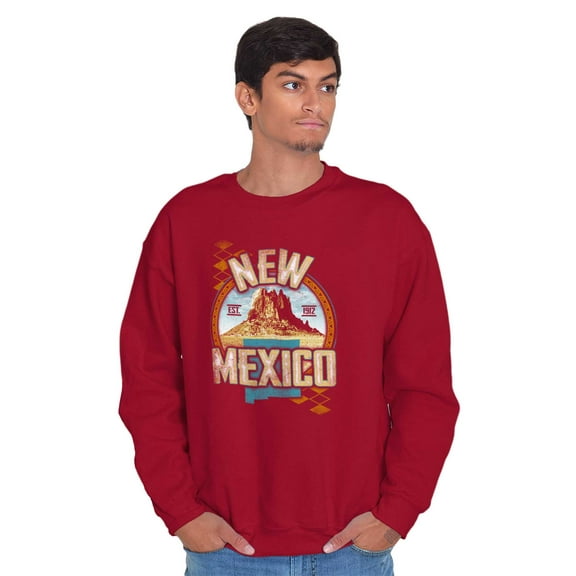 New Mexico Desert Mountain Landscape Unisex Plus Fleece Graphic Sweatshirt Brisco Brands 3X