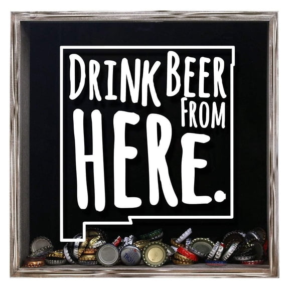 New Mexico Drink Beer From Here Beer Cap Shadow Box