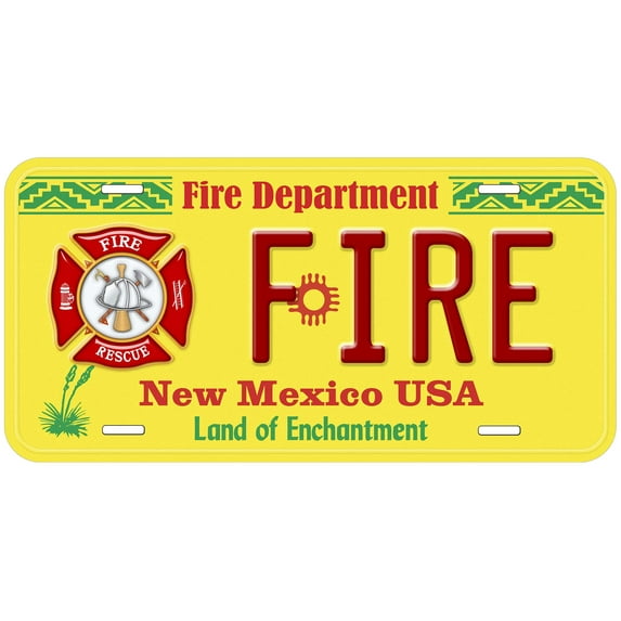 New Mexico Fire And Rescue Novelty Car Auto License Plate