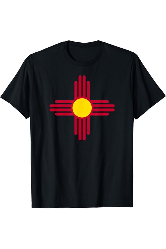 New Mexico Flag Red Zia Sun Symbol T-Shirt