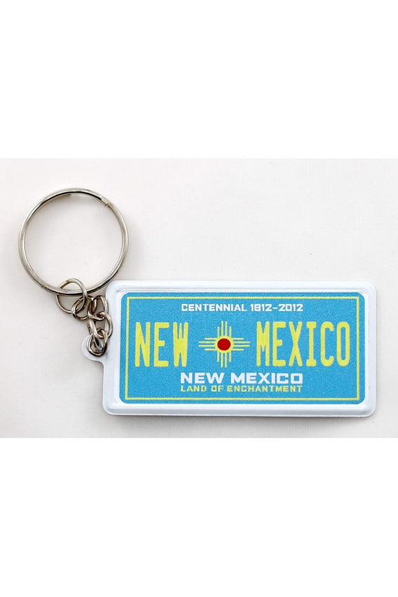 New Mexico License Plate Aluminum Ultra-Slim Rectangular Souvenir Keychain