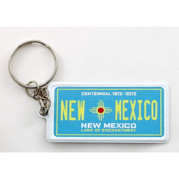 New Mexico License Plate Aluminum Ultra-Slim Rectangular Souvenir Keychain
