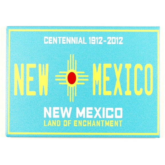 New Mexico License Plate Fridge Collector's Souvenir Magnet 2.5" X 3.5"