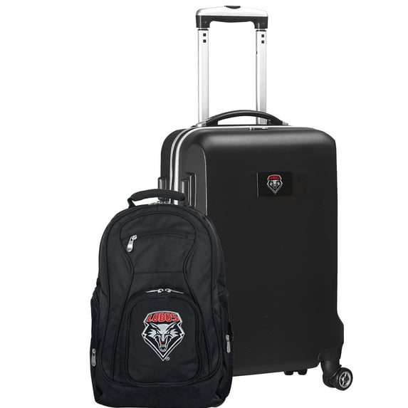 New Mexico Lobos Deluxe 2-Piece Backpack and Carry-On Set - Black