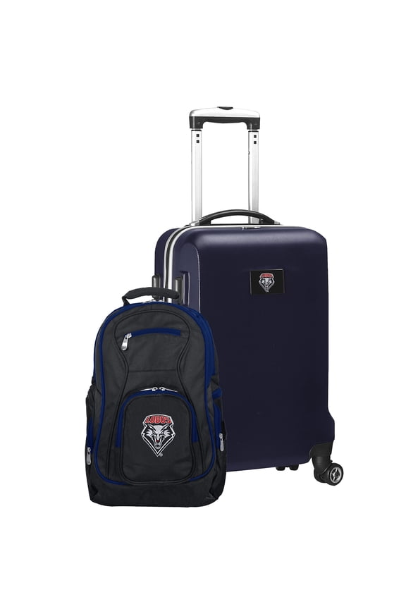 New Mexico Lobos Deluxe 2-Piece Backpack and Carry-On Set - Navy