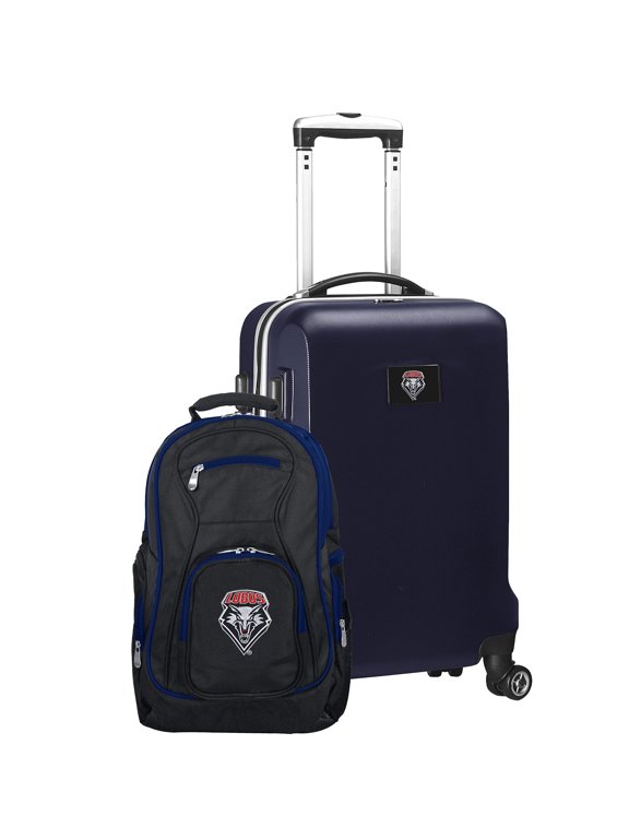New Mexico Lobos Deluxe 2-Piece Backpack and Carry-On Set - Navy