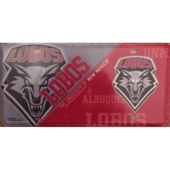 New Mexico Lobos 12x6 Metal License Plate Auto Tag