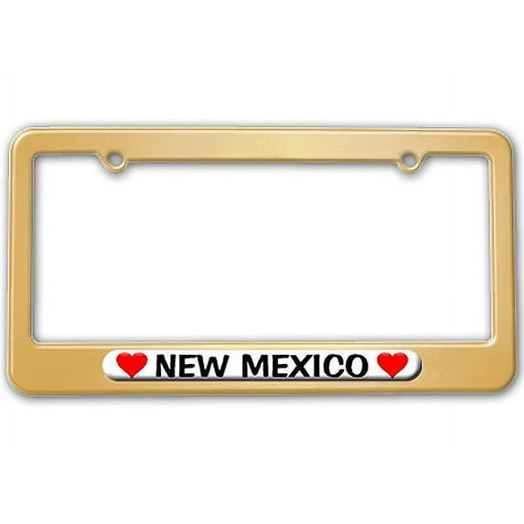 New Mexico Love with Hearts License Plate Frame