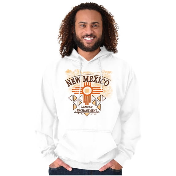 New Mexico Native Symbolism Zia Flag Hoodie Sweatshirt Women Men Brisco Brands S