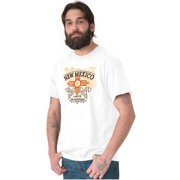 New Mexico Native Symbolism Zia Flag Men's Graphic T Shirt Tees Brisco Brands S