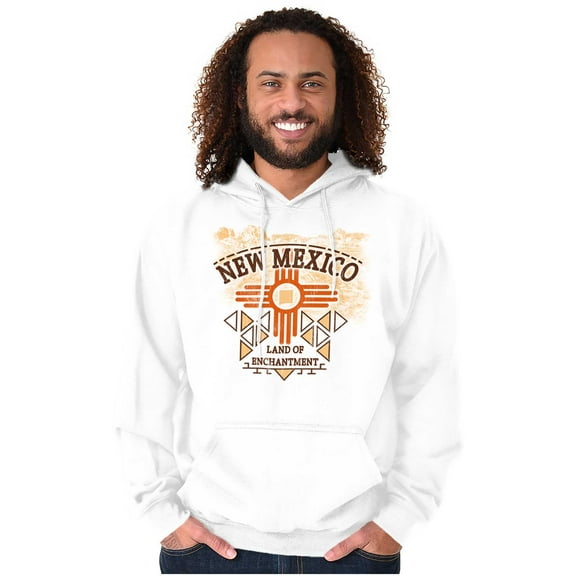 New Mexico Native Symbolism Zia Flag Unisex Plus Fleece Graphic Hoodie Brisco Brands 2X