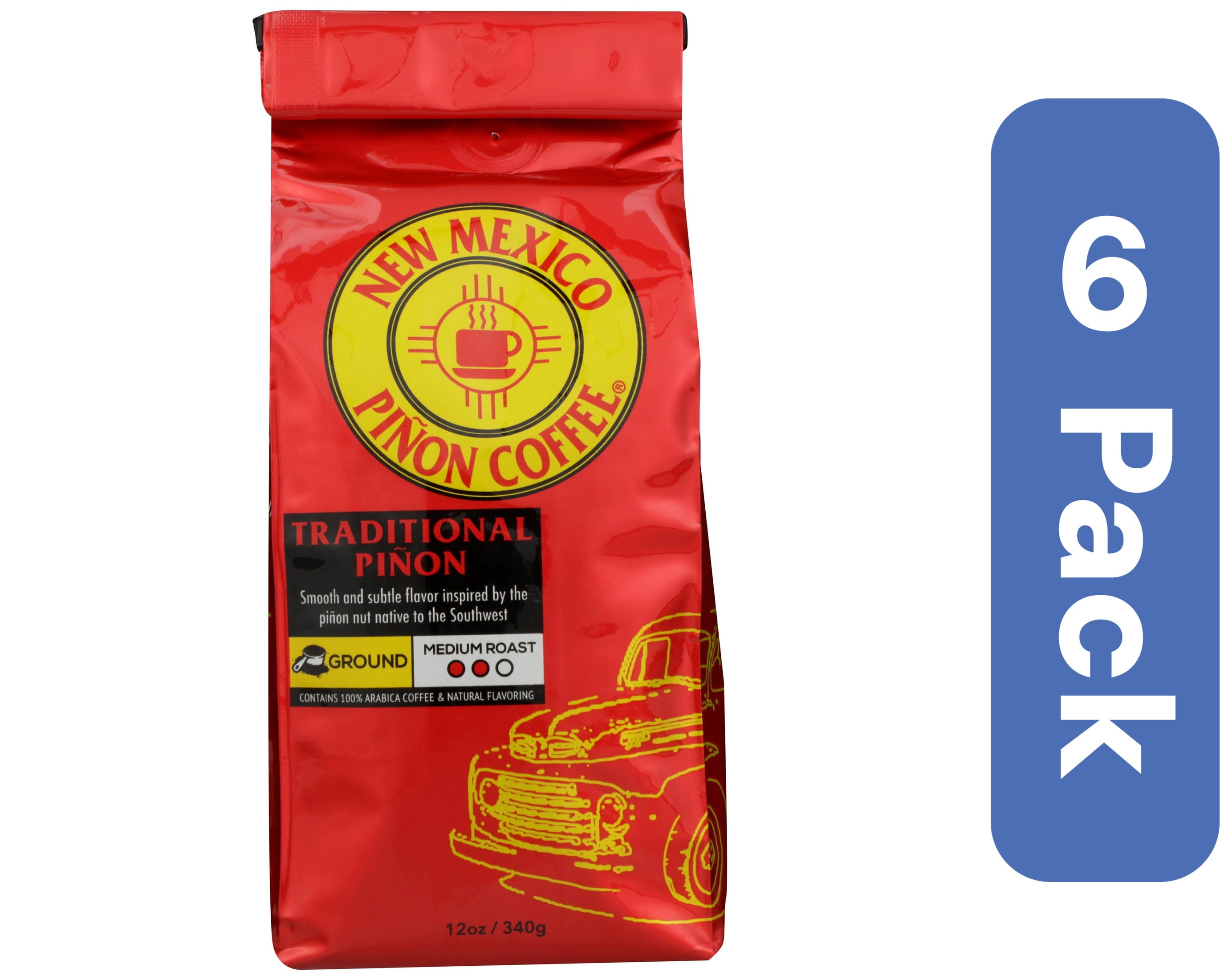 New Mexico Pinon Coffee Ground Traditional 12 oz (Pack Of 6)