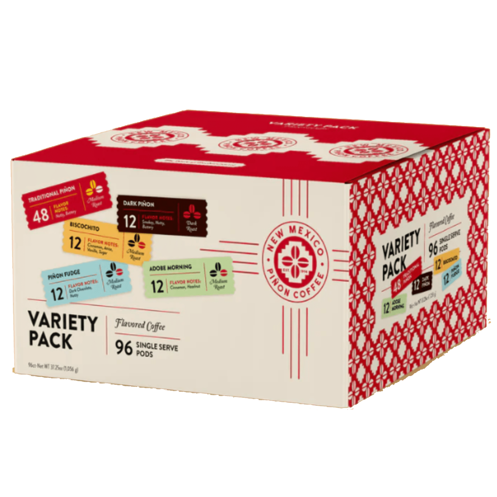 New Mexico Pinon Coffee Single Serve Coffee Pods, Compatible with Keurig 2.0 K-Cup Brewers- 96 count Variety Pack