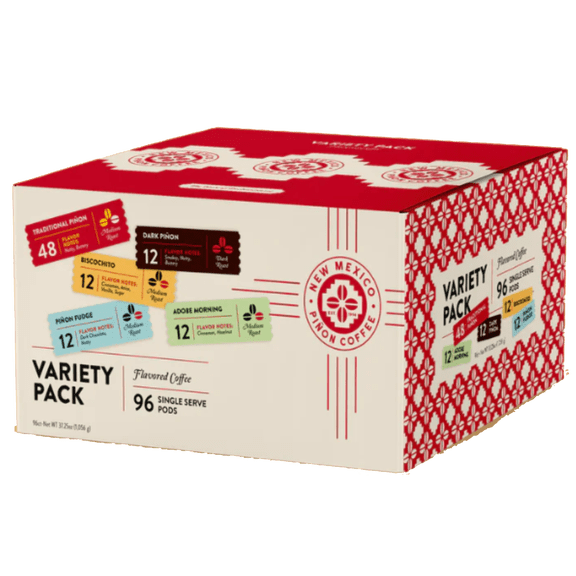 New Mexico Pinon Coffee Single Serve Coffee Pods, Compatible with Keurig 2.0 K-Cup Brewers- 96 count Variety Pack