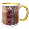 thumbnail image 1 of 3drose, New Mexico, Santa Fe, Canyon Road, Ristra on House - Us32 Rti0053 - Rob Tilley, 11oz Two-tone Yellow Mug, 1 of 6
