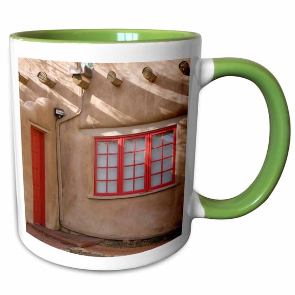 3drose, New Mexico, Santa Fe, Canyon Road, Shop - Us32 Jwi0415 - Jamie and Judy Wild, 11oz Two-tone Green Mug