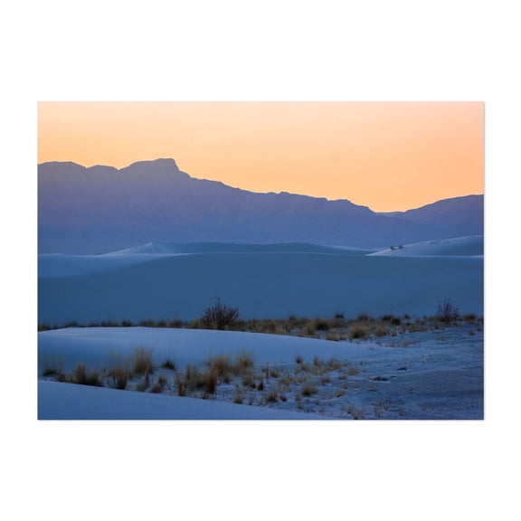 New Mexico Serenade in Sand - New Mexico Photography Desert Landscape Sunset Minimalist Scenic Nature Pastel Unframed Wall Art Print 6 x 8 inches