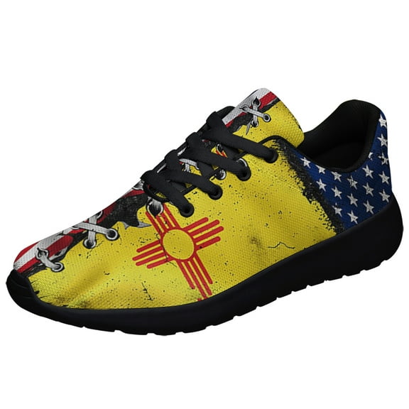 New Mexico State And America Shoes Sneakers for Women Men Black Size 3.5