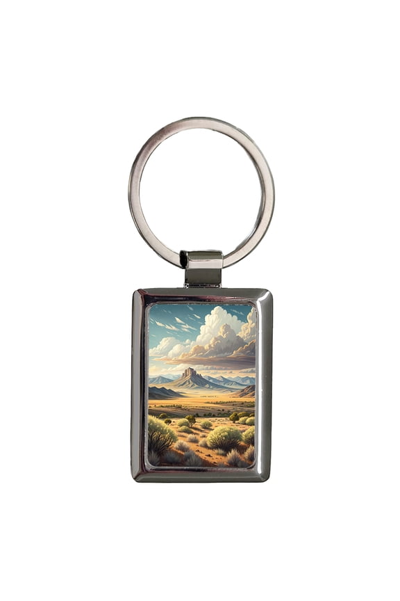 New Mexico State Beautiful Scene Metal Rectangle Keychain