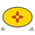 thumbnail image 1 of New Mexico State Flag Oval - 8" Vinyl Sticker - For Car Laptop I-Pad - Waterproof Decal, 1 of 1
