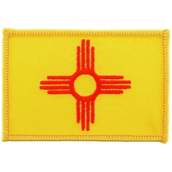 New Mexico State Flag Patch 2 1/2" x 3 1/2"