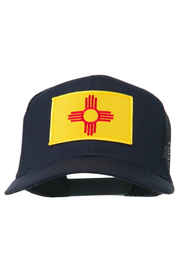 New Mexico State Flag Patched Mesh Cap - Navy OSFM