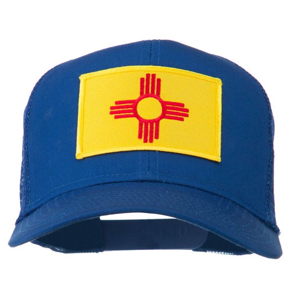 New Mexico State Flag Patched Mesh Cap - Royal OSFM