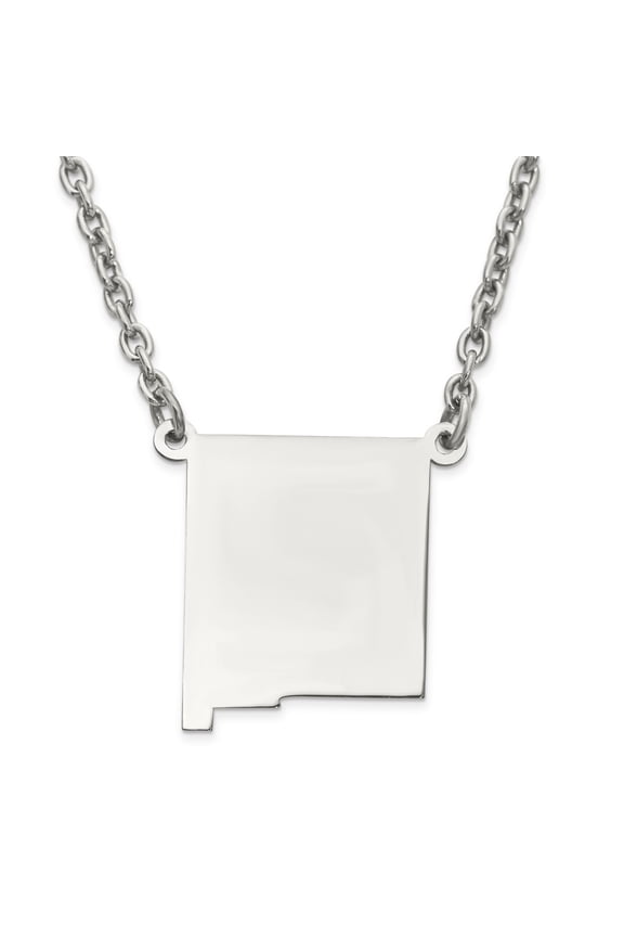 New Mexico State Necklace, Sterling Silver