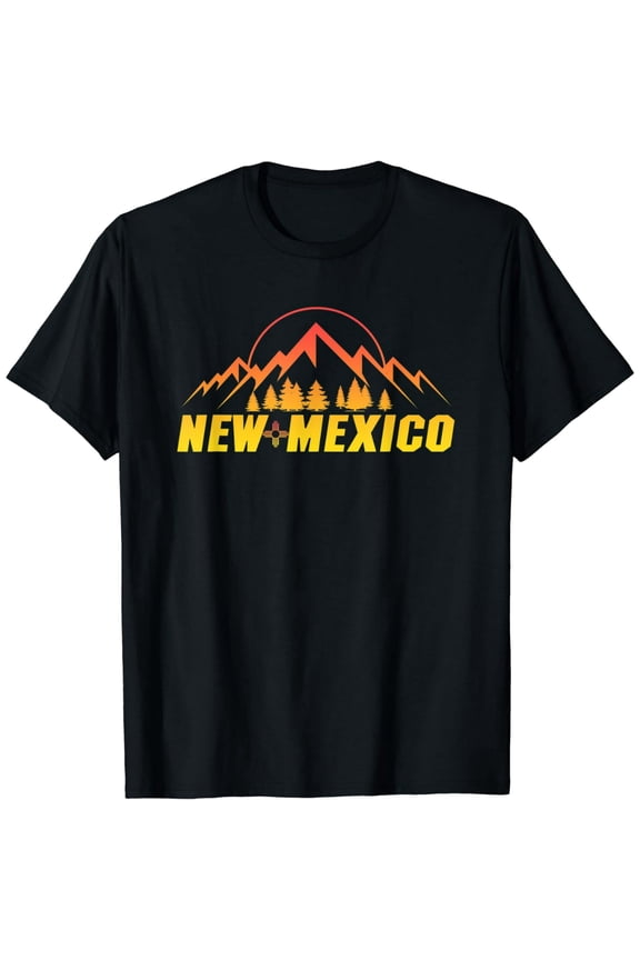 New Mexico State Retro Vintage Outdoors & NM Mountains T-Shirt