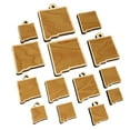 thumbnail image 1 of New Mexico State Silhouette Wood Mini Charms Shapes DIY Craft Jewelry - No Hole - Various Sizes (16pcs), 1 of 7