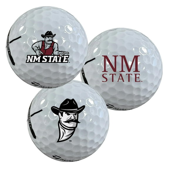 New Mexico State University Aggies Logo Edition Taylormade Distance+ Golf Balls 12-Pack (Dozen)