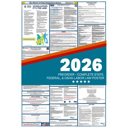 New Mexico State and Federal Labor Law Poster 2025 SPANISH