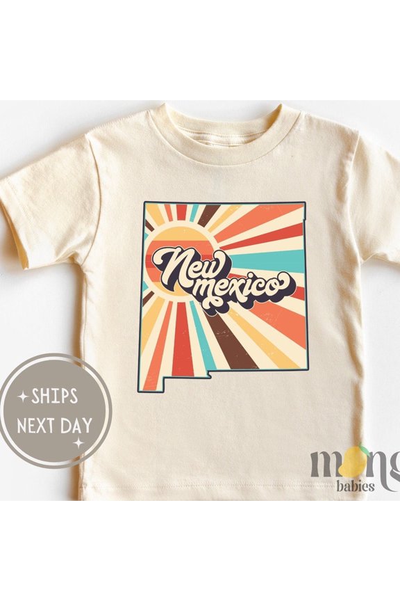 New Mexico T-Shirts Shirts For Boys And Girls Long Distance State Organic Tee Your Little Baby Clothes TODDLER SHORT SLEEVE TEE BELLA CANVAS 3001T