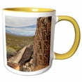 thumbnail image 1 of New Mexico, Three Rivers Petroglyphs. Petroglyphs on boulder. 11oz Two-Tone Yellow Mug mug-259738-8, 1 of 3