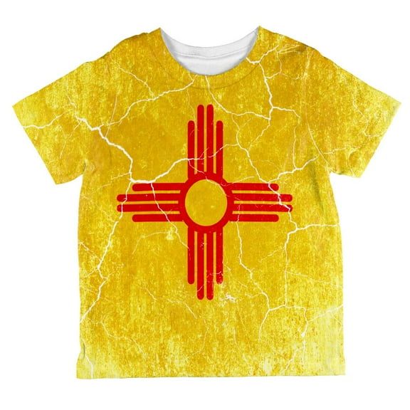 New Mexico Vintage Distressed State Flag All Over Toddler T Shirt Multi 6T