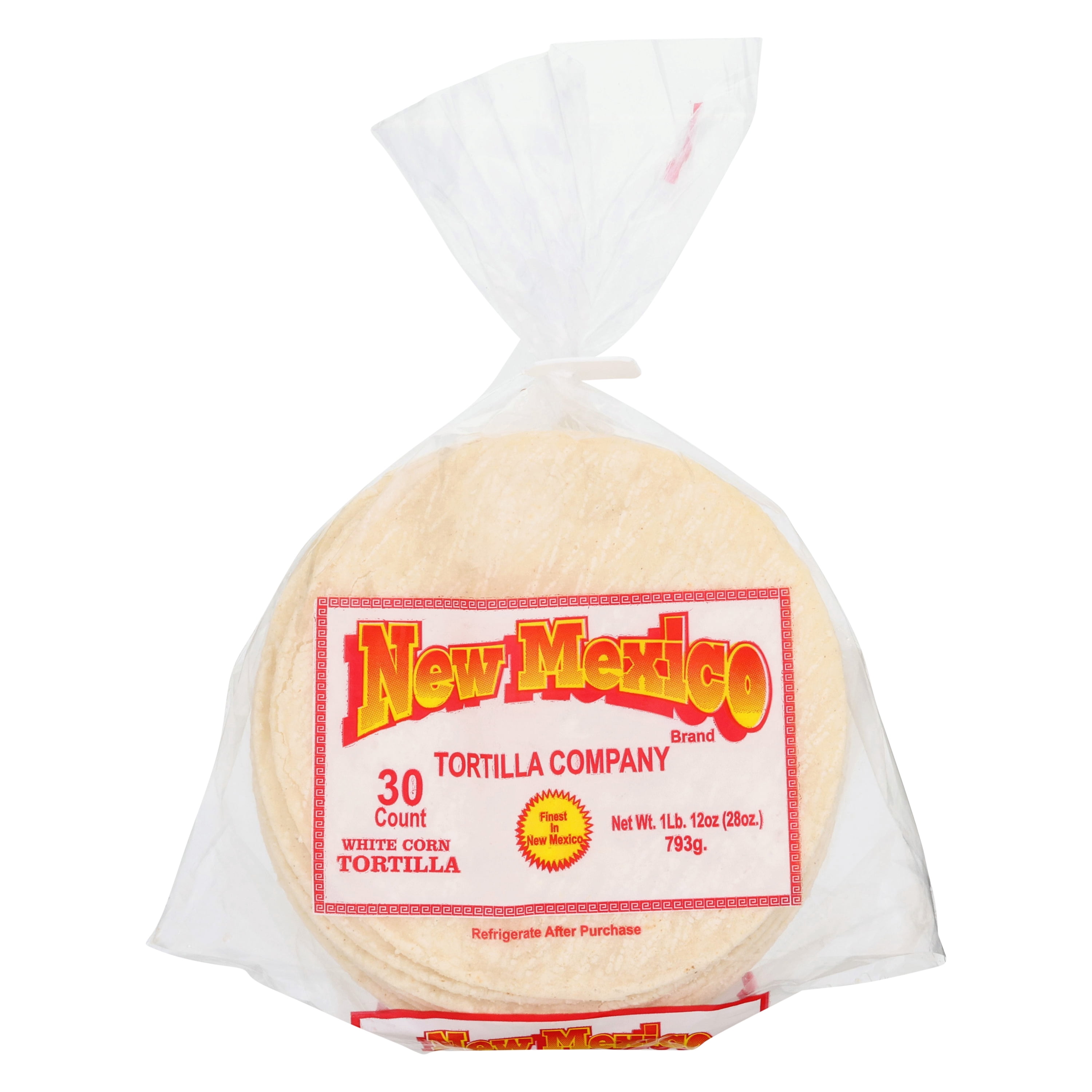 New Mexico Tortilla Company Gluten-Free White Corn Tortillas, 30 Count (28 oz)