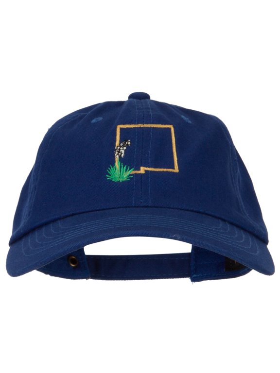 New Mexico Yucca with Map Embroidered Unstructured Washed Cap. - Royal OSFM