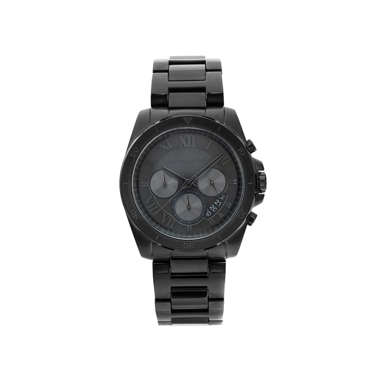 New Michael Kors Brecken 44mm Steel Black Dial Mens Quartz  display picture 2